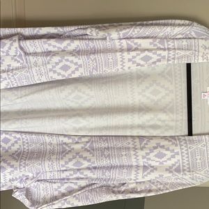 Purple white tribal Aztec design cardigan medium